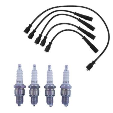 Imagem de Kit Cabos e Velas NGK para Fiat 147, Oggi, Spazzio -Cód.4682