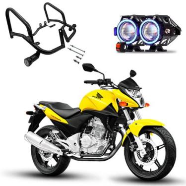 Imagem de Kit Protetor de Carenagem + U7 Angel Eye Azul CB 300 2009 2010 2011 20
