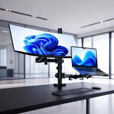 Imagem de Suporte Articulado para Monitor e Notebook 17 a 32 Polegadas Ajuste de