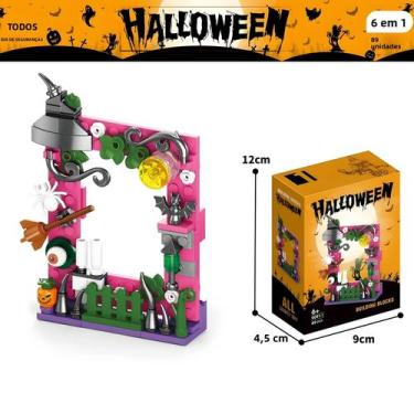 Imagem de Blocos De Montar Casa De Abóbora De Halloween, Brinquedos MOC Para Cri