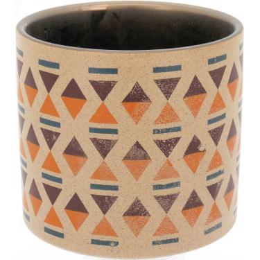 Imagem de CACHEPÔ VASO PLANTA DECORATIVO 13x14x14cm CERÂMICA MULTICOLORIDO
