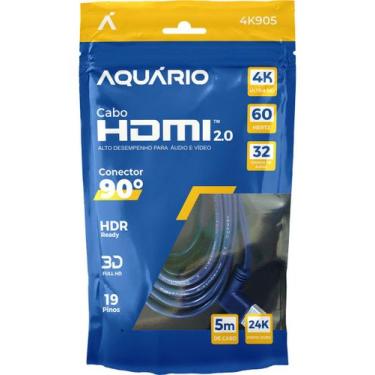 Imagem de Cabo Hdmi 2.0 4k De 5 Metros Aquário, 4K905