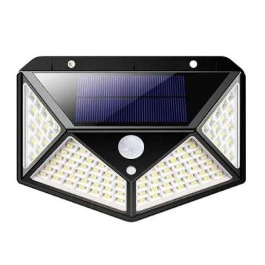 Imagem de Luminária Solar 100 Leds Bateria Balizador Jardim - HKX