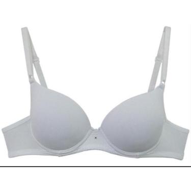 Imagem de Sutiã de microfibra com bojo massageador Lutestil Lingerie Branco, G