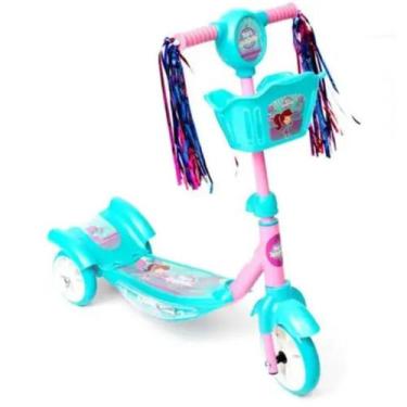 Imagem de Patinete Infantil 3 Rodas Com Led e Cesta Turma da Aventura - UNITOYS