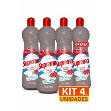 Imagem de Kit 4 Limpador Suprema 6 Em 1 Multiuso Desengordurante 500ml Limpeza P