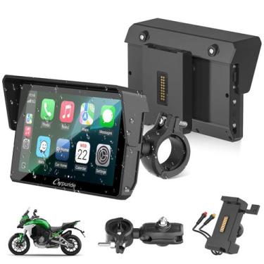 Imagem de GPS Carpuride W502S Pro 5" Impermeable con CarPlay Inalámbrico para Mo