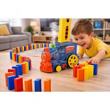 Imagem de Brinquedo Trem Dominó com Luz Fumaça e Música com 80 Peças Coloridas para Montar Trilhas Toys & Toys