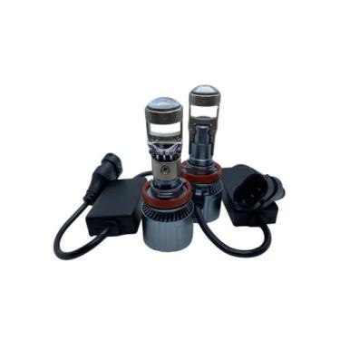 Imagem de Par Lâmpada LED KB3 H8/H9/H11 Mini Projetor 40000lm 6500K - RIA VAREJI