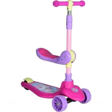 Imagem de Patinete Infantil 2 em 1 com Assento Anatômico Rosa para Crianças de 2