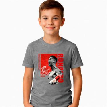 Imagem de Camiseta juvenil Jogador Cristiano Ronaldo Futebol CR7 Robozão Infanti