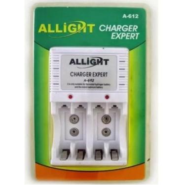 Imagem de Carregador De Pilha Aa Aaa Bateria 9V Recarregável Bivolt - Mox/Alligt