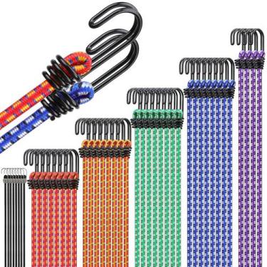 Imagem de Kit de 40 cordas elásticas bungee para uso externo ELEAD, alta resistê