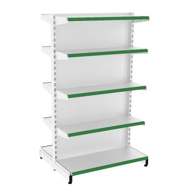 Imagem de Gôndola EA501 Dupla Face Montagem sem Parafusos Branco Elite Aço