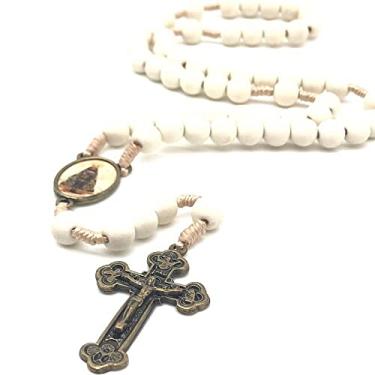 Imagem de Terço No Cordão Nossa Senhora Aparecida Branco Fosco