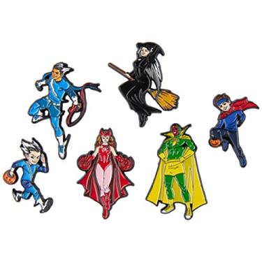 Imagem de Marvel Studios: WandaVision Wanda Maximoff Scarlet Witch 6 Metal-Based with Enamel Pin Set Comes in an Officially Licensed Box (Amazon Exclusive)