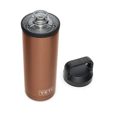 Imagem de Garrafa YETI Rambler de 530 ml, à prova de vazamento, isolamento a vácuo, aço inoxidável com Chug Cap, cobre