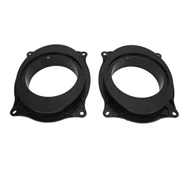 Imagem de Anéis espaçadores para adaptador de alto-falante de porta, instalação simples 2 adaptadores de alto-falante profissional preto de 6,5 polegadas Colorfast com chicote de 2 fios para carro