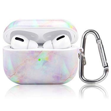 Imagem de KOREDA Capa para AirPods Pro 2ª/1ª geração – Capa rígida protetora para meninas e homens com chaveiro para Airpods Pro 2ª/1ª geração