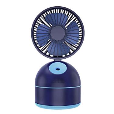 Imagem de HiXB Mini USB Fan Table Spray 3 Velocidades Silencioso Resfriamento Portátil para Acampamento Externo Travel Office, Azul