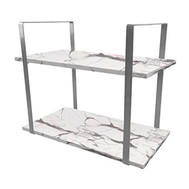 Imagem de Prateleira Vita Design Industrial Estante 60x30cm Prata e Vulcano
