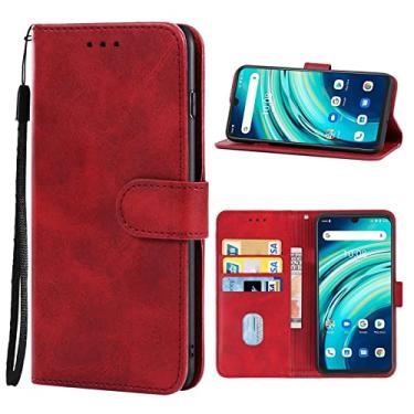 Imagem de Leather Phone Case For for UMIDIGI A9 Pro / A9 Pro 2021 (Red)