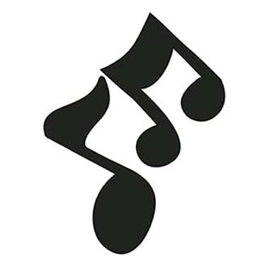 Imagem de Aplique MDF e Papel Litoarte 4 cm - Modelo APM4-148 Notas Musicais