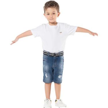 Imagem de Bermuda Jeans Infantil Masculina Mania Kids