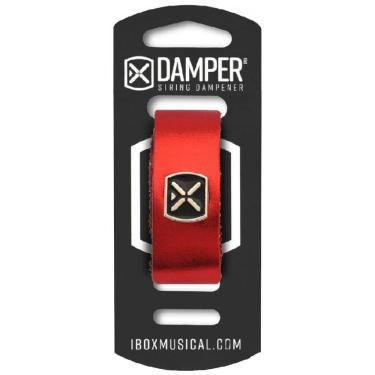 Imagem de Damper Ibox Em Couro Legitimo E Tag Em Metal Vermelho