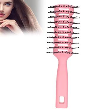 Imagem de Escova de cabelo antiestática, escova de massagem de ventilação, escova de pentear e secadora, escovas de cabelo ventiladas antiderrapantes para homens e mulheres, para estilo diário do cabelo (rosa)