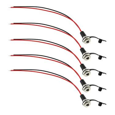 Imagem de E-outstanding Conector fêmea de alimentação CC 5,5 x 2,5 mm 5 peças DC-099A DC fêmea montagem no painel conector de soquete rosqueado com plugue à prova de poeira IP67 68 adaptador de alimentação de corrente grande à prova d'água