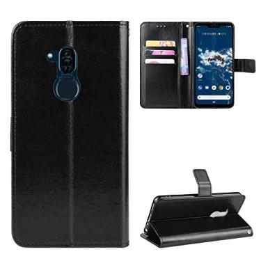Imagem de Capa flip para LG Android One X5 capa carteira de celular, suporte de couro PU capa de slot para cartão design fino à prova de choque capa protetora de telefone (cor: preto)