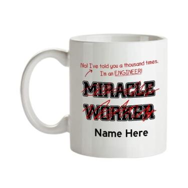 Imagem de Caneca de engenheiro personalizada, eu já te disse a mil vezes que sou engenheiro! Não é um trabalhador milagroso, presentes personalizados de engenheiro, copo de café de engenheiro