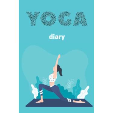 Imagem de Yoga Diary: Yoga notebook to fill out for a mindful practice - Personal logbook for yoga sessions - Gift for yoga lovers - Blue