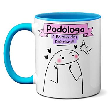 Imagem de Caneca Podóloga A Rainha Dos Pezinhos E Unha Encravada (Azul)