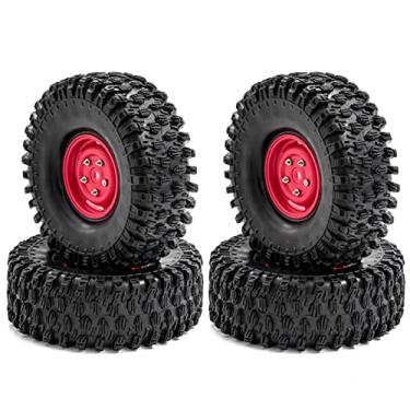 Imagem de Qudai Pneus de borracha de esteira RC Pneus de carro RC com substituição de jantes para 1/10 TRX-4 Axial SCX10 90046 90047 CC10 RC Car