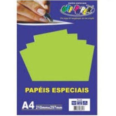 Imagem de Papel Plus A4 Verde Lumi 120G - Off Paper - Offpaper