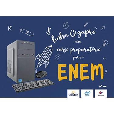 Imagem de PC DESKTOP ENEM CELERON DUAL CORE 4GB SSD240GB WIN 10 C/MOUSE E TECLADO COM FIO E MOUSE PAD 30x20cm, COM CURSO PREPARATÓRIO PARA O ENEM EMBARCADO, GigaPro, UI04002024
