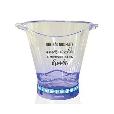 Imagem de Balde de Gelo com Led Personalizado Amor, Vinho e Motivos