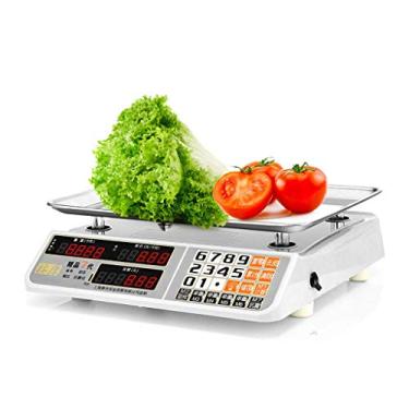 Imagem de balanças de cozinha peso digital escalonado eletrônico backlight display comercial 50kg / 1g pesagem de precisão para cozinha vegetais mesa