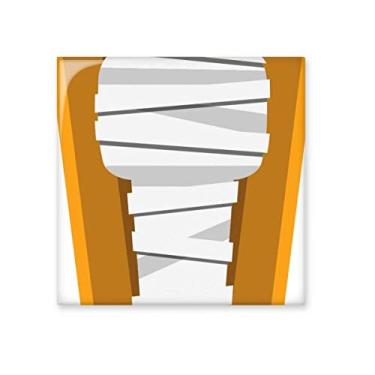 Imagem de Azulejo de cerâmica com estampa de ilustração do caixão do Egito Múmia Pedra adornada de tijolos esmaltados