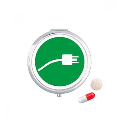 Imagem de Cabo de carregamento verde com cabo de carregamento padrão caixa de armazenamento de medicamentos dispensador de recipiente
