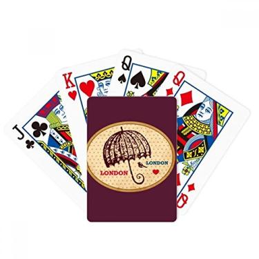 Imagem de DIYthinker Carimbo guarda-chuva britânico London UK Poker jogando cartas mágicas divertido jogo de tabuleiro