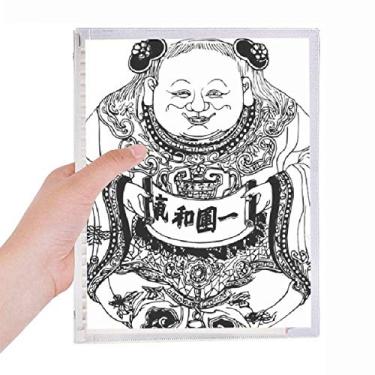 Imagem de Caderno de desenho da linha Dinastia Qing da Cultura Chinesa com folhas soltas e diário recarregável