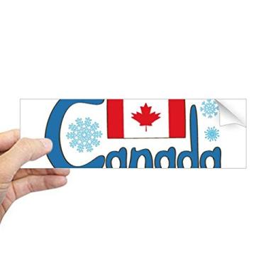 Imagem de DIYthinker Adesivo retangular azul bandeira nacional do Canadá adesivo para janela notebook