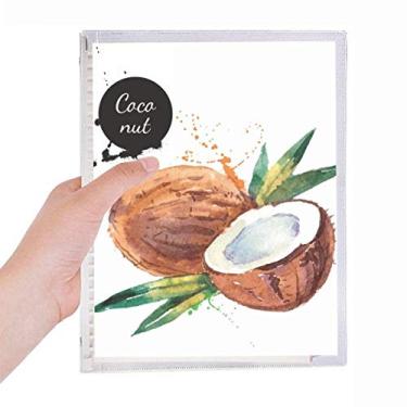 Imagem de Caderno de anotações com folhas soltas e saudáveis para aquarela com sabor de coco