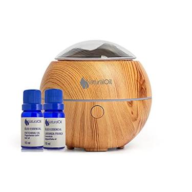 Imagem de Kit Relaxamento com 2 Óleos Essenciais e Difusor Elétrico USB – Lavanda França e Patchouli – Aromaterapia Natural Oil