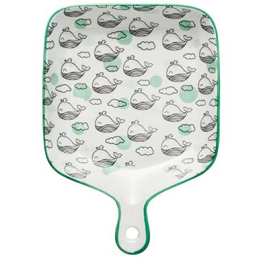 Imagem de Prato de cerâmica para assar, macarrão, lasanha, prato de cozinha pintado à mão