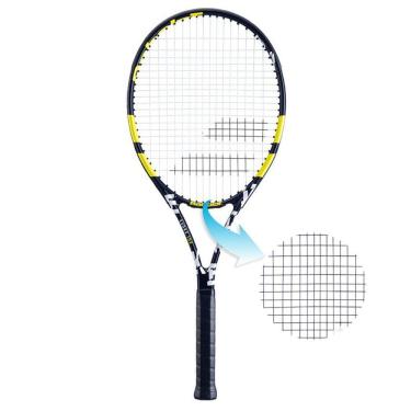 Imagem de Raquete de Tênis Babolat Evoke 102  Preta/Branca/Amarela - Encordoada