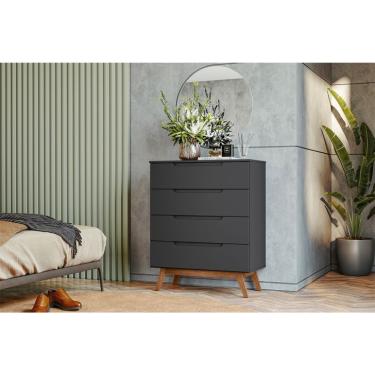 Imagem de Cômoda Alpi 4 Gavetas Preta